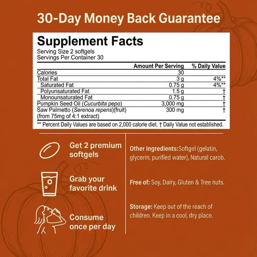 Pawly® Pumpkin Seed Oil Softgels